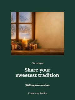 Christmas cookie exchange photo layout poster template · Picture window