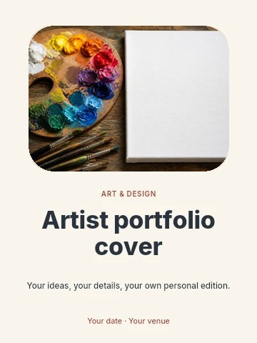 Artist portfolio cover poster template