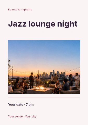 Jazz lounge night flyer template