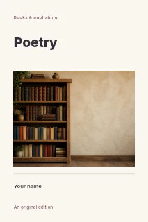 Things we keep book cover template · Title & photograph