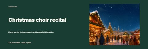 Christmas choir recital banner template
