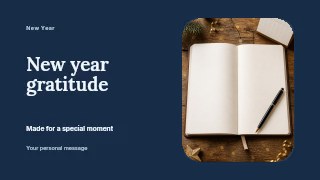 New Year gratitude youtube thumbnail template · Horizontal photo dialogue
