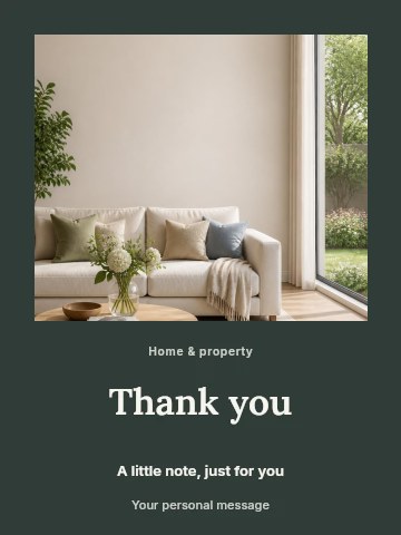 Interior design consultation greeting card template