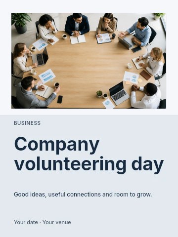 Company volunteering day poster template