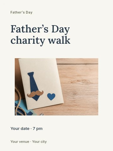 Father’s Day charity walk poster template