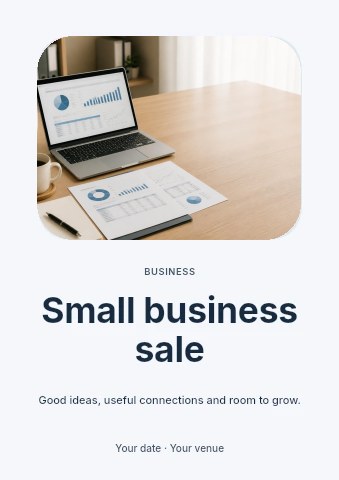 Small business sale flyer template