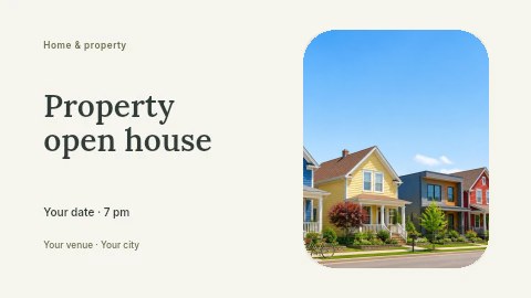 Property open house banner template