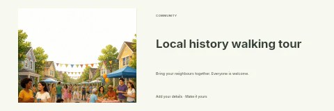 Local history walking tour banner template