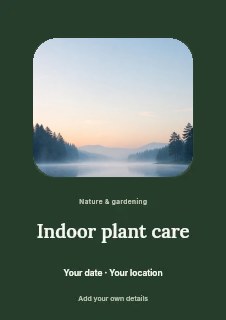 Misty Lake Reflection at Sunrise in Indoor plant care · Picture window