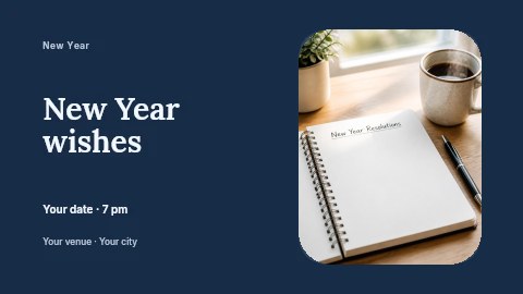 New Year wishes banner template
