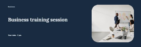 Business training session banner template