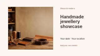 Handmade jewellery showcase youtube thumbnail template · Horizontal photo dialogue
