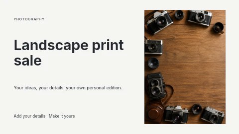 Landscape print sale youtube thumbnail template