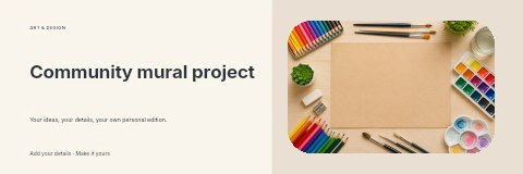 Community mural project banner template