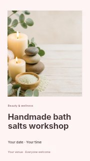 Handmade bath salts workshop instagram story template · Gallery editorial