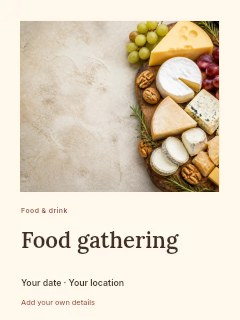 Food Gathering poster template · Gallery editorial