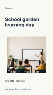 School garden learning day instagram story template · Modern programme