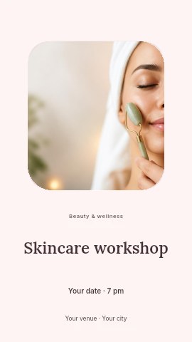 Skincare workshop instagram story template