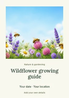 Bees Pollinating Wildflowers in Sunny Meadow in Wildflower growing guide · Quiet photo gallery