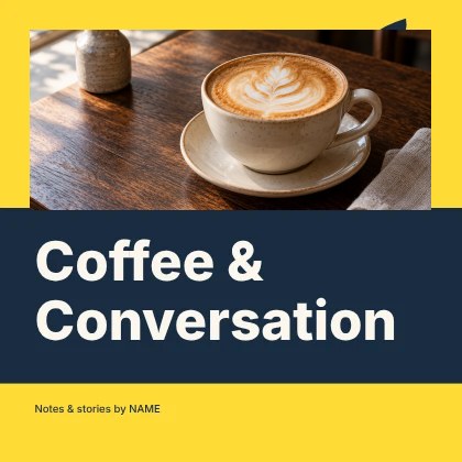 Coffee & Conversation · Stencil 2 podcast cover template