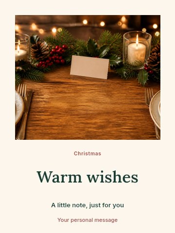 Festive charity fundraiser greeting card template