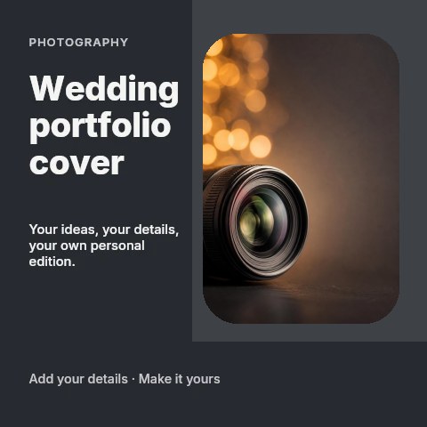 Wedding portfolio cover social media post template