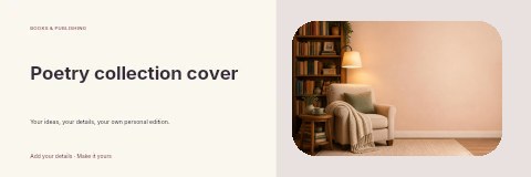 Poetry collection cover banner template