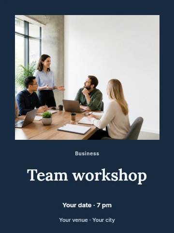 Team workshop poster template
