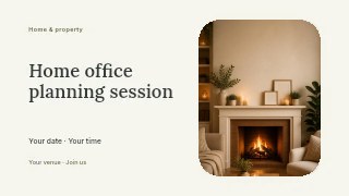 Home office planning session youtube thumbnail template · Horizontal photo dialogue