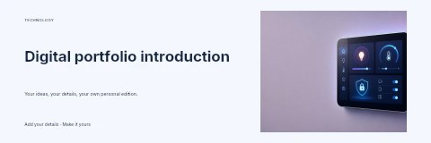 Digital portfolio introduction banner template