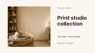Print studio collection youtube thumbnail template · Horizontal photo dialogue