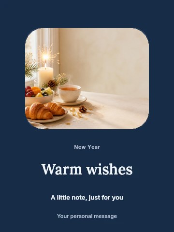 New Year fitness challenge greeting card template