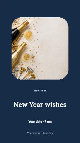 New Year wishes instagram story template