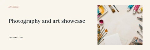 Photography and art showcase banner template