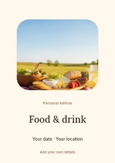 Food & drink flyer template · Picture window