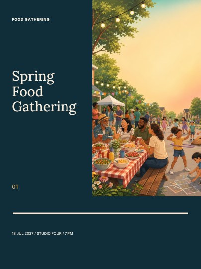 Spring Food Gathering · Modern poster template
