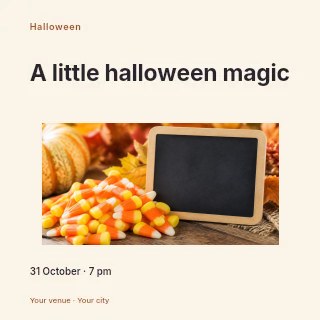 Halloween photo celebration social media post template · Modern programme