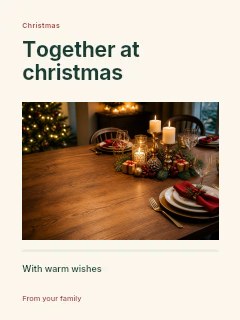 Festive Christmas Dinner Table Setting in Christmas photo memories · Title & photograph