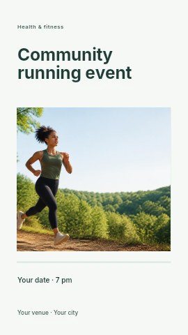 Community running event instagram story template