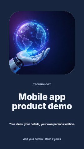 Mobile app product demo instagram story template
