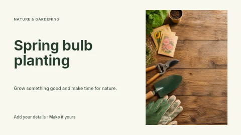 Spring bulb planting youtube thumbnail template