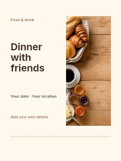 Assorted bread with coffee and spreads in Dinner with Friends · Split portrait