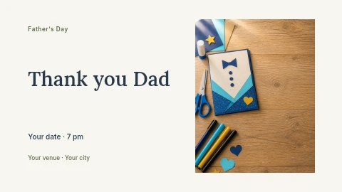Thank you Dad banner template