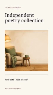 Independent poetry collection instagram story template · Title & photograph