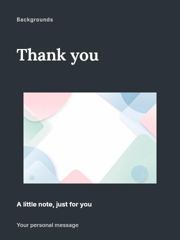 Soft pastel abstract geometric background in Minimal business announcement greeting card template