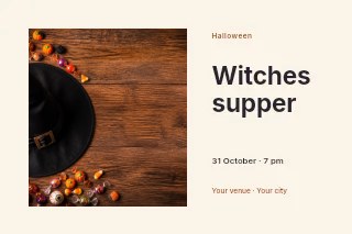black witch hat with halloween candy in Witches supper · Horizontal photo dialogue