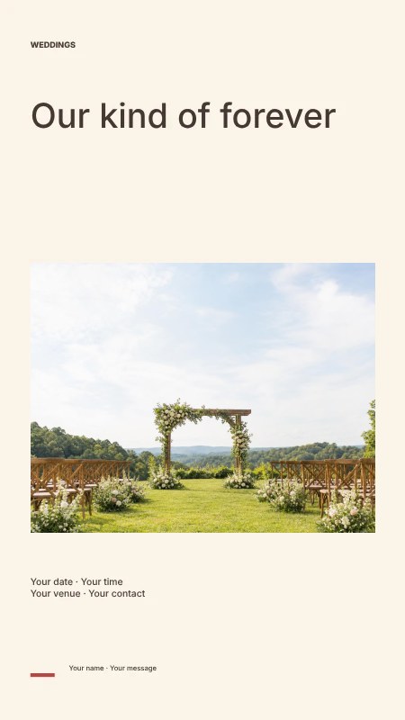 Wedding photo keepsake instagram story template