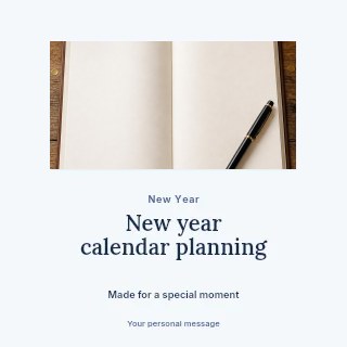 New Year calendar planning social media post template · Picture window
