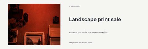 Landscape print sale banner template