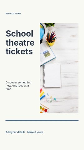 School theatre tickets instagram story template